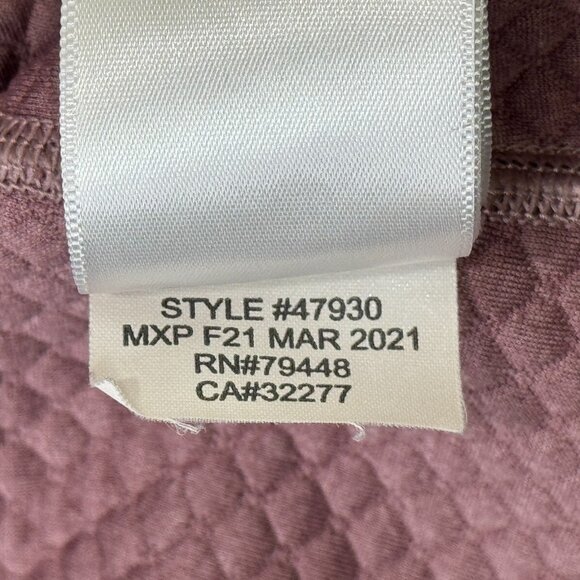 Marmot Annie Quilted Sweatshirt Womens Large Pink Long Sleeve Cowl Neck Pullover - Picture 9 of 10